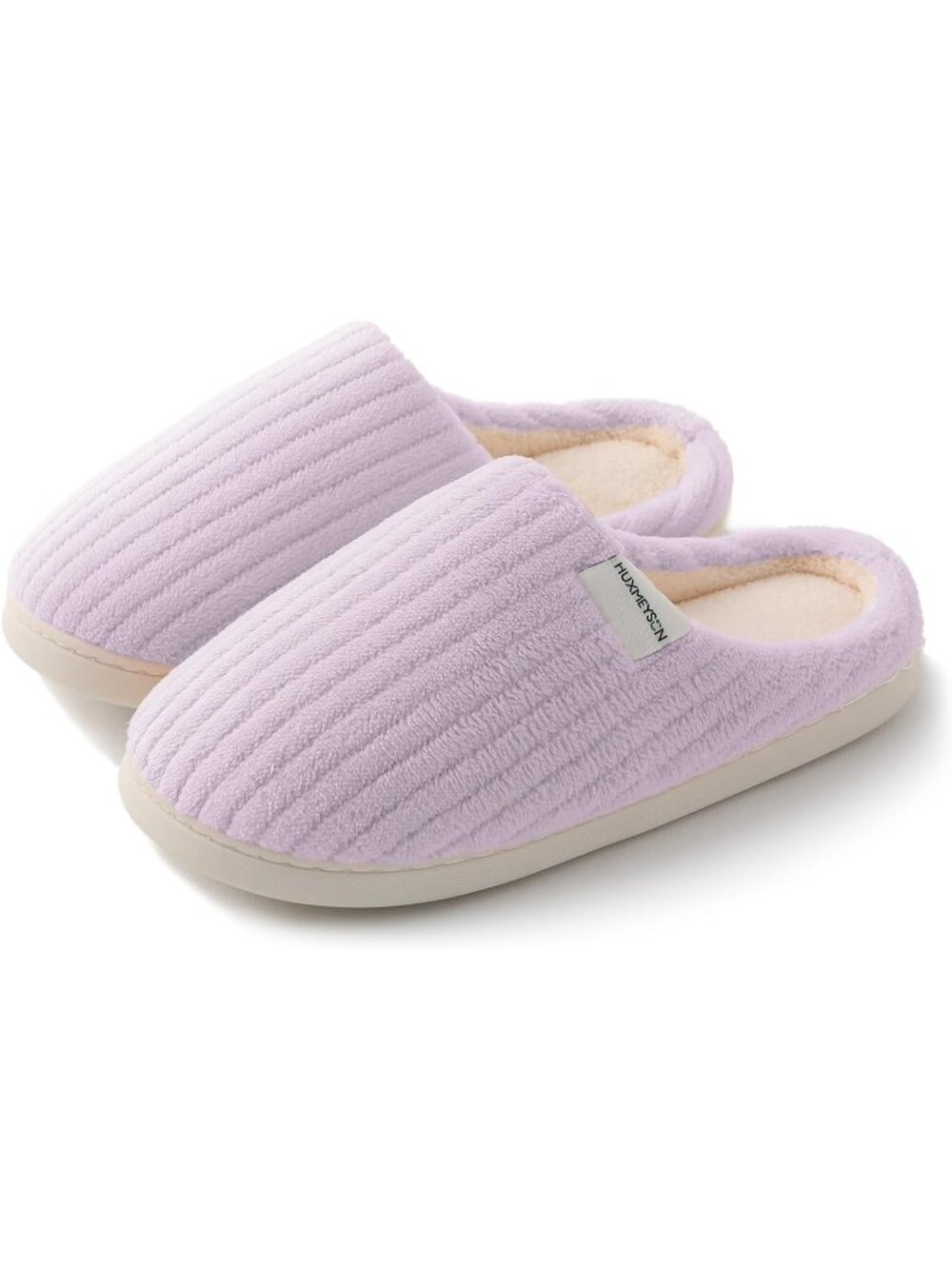 Women's Purple Warm Anti Skid Rubber Sole Memory Foam Comfy Indoor Slippers